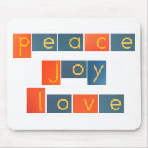 PEACE JOY LOVE Sandpaper Letters Mouse Pads