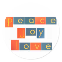 PEACE JOY LOVE Sandpaper Letters Sticker