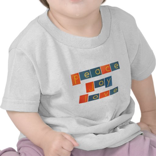 PEACE JOY LOVE Sandpaper Letters T Shirts