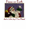 Peace & Joy Santa T-Shirt