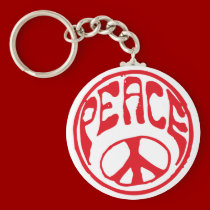 Peace Keychain