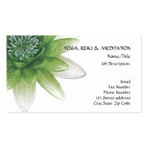 Peace l Beautiful Green Lotus Flower/Water Lily business cards