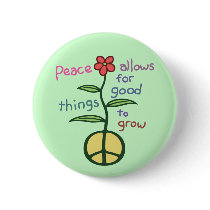Peace Lets Grow Button
