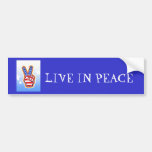 PEACE, LIVE IN PEACE BUMPER STICKER