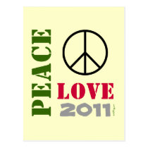 PEACE LOVE 2011 Postcard postcards