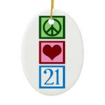 Peace Love 21 Ornaments