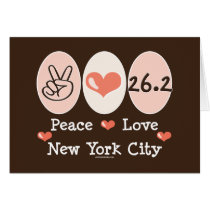 Peace Love  26.2 Greeting Card cards