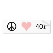 peace, love, 401 bumper stickers by smhoffman peace, love, 401 bumper stickers