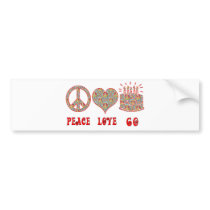 Peace Love 60 Bumper Sticker