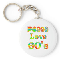 Peace Love 60's Key Chain