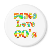 Peace Love 60's Magnets