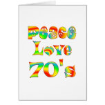 Peace Love 70's Greeting Cards