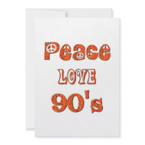 PEACE LOVE 90's Custom Invitations