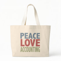 Peace Love Accounting Tote Bags