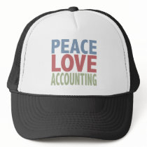 Peace Love Accounting Trucker Hats