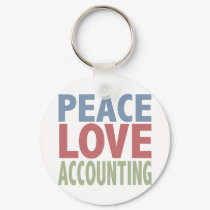 Peace Love Accounting keychains