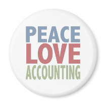 Peace Love Accounting Refrigerator Magnet