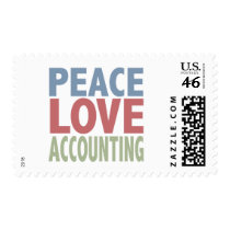 Peace Love Accounting Postage Stamps