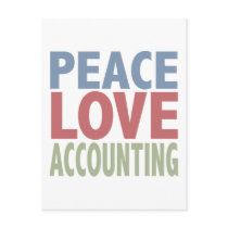 Peace Love Accounting Post Card
