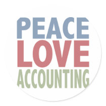 Peace Love Accounting Stickers