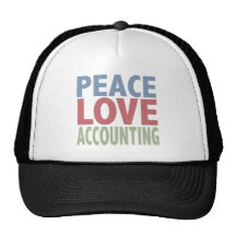 Peace Love Accounting Trucker Hats