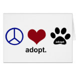 Peace, Love, Adopt Cards