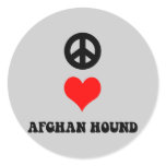 peace love afghan hound sticker