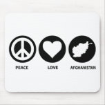 Peace Love Afghanistan Mousepads
