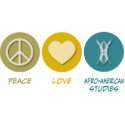 Peace Love Afro-American Studies photo sculptures
