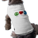 Peace Love Agility pet clothing by MenagerieMayhem Peace Love Agility pet clothing