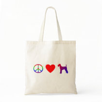 Peace Love Airedale Terriers Bag