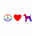 Peace Love Airedale Terriers Ladies Twofer Shirt by MenagerieMayhem Peace Love Airedale Terriers Ladies Twofer Shirt