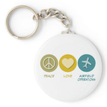 Peace Love Airfield Operations Key Chains