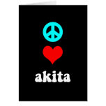 Peace love Akita Card