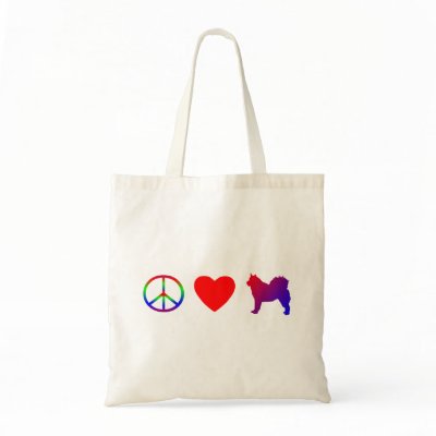 Peace Love Alaskan Malamutes Bag by MenagerieMayhem