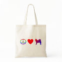 Peace Love Alaskan Malamutes Bag