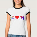 Peace Love Alaskan Malamutes Ladies TShirt