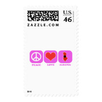 Peace Love Albania Postage Stamp