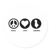 Peace Love Albania stickers by teyes143 Peace Love Albania stickers