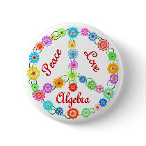 Peace Love Algebra Buttons