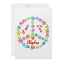 Peace Love Algebra Personalized Invites