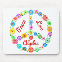 Peace Love Algebra Mouse Pads