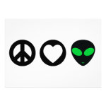 Peace Love Alien Custom Announcements Peace Love Alien Custom Announcements