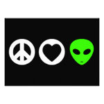 Peace Love Alien Custom Invites Peace Love Alien Custom Invites