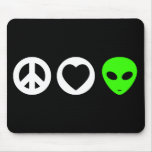 Peace Love Alien Mouse Pads