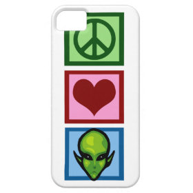Peace Love Aliens iPhone 5 Cases