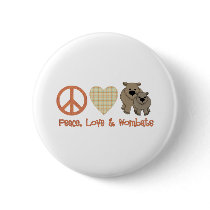 Peace, Love &amp; Wombats Pinback Button