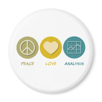 Peace Love Analysis Magnets