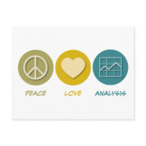 Peace Love Analysis postcards