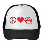 Peace Love Anarchy.jpg Hat